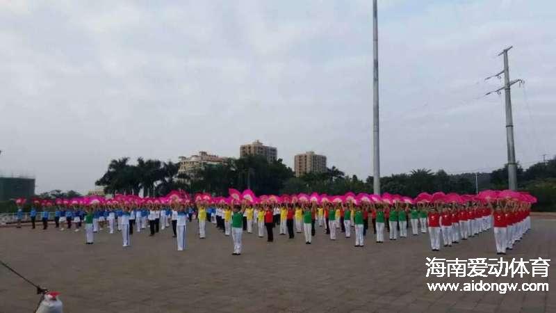 【广场舞】海南省全民健身广场舞示范站在澄迈揭牌 2800多名群众舞动金江